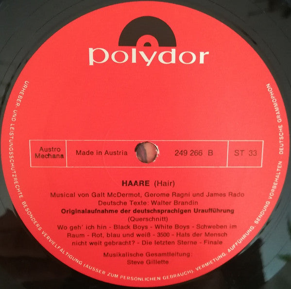 "Haare" Ensemble : Haare (Hair) (LP, Album)