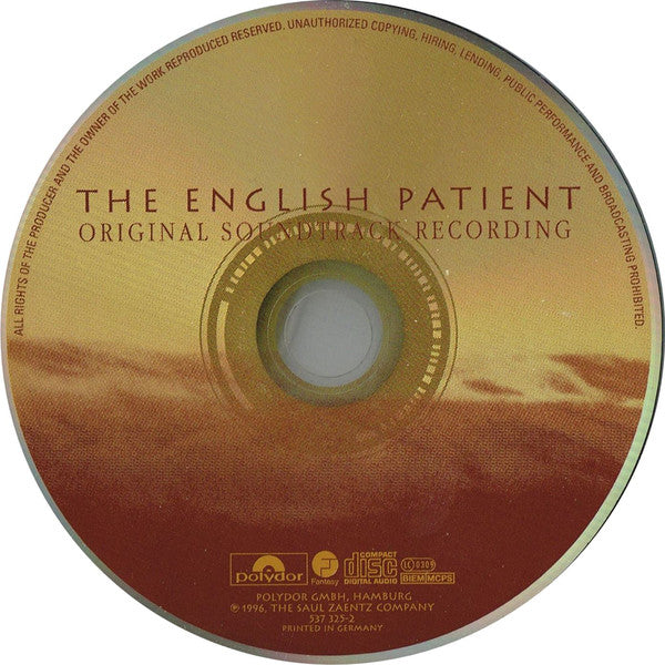 The Academy Of St. Martin-in-the-Fields, Gabriel Yared : The English Patient (Original Soundtrack Recording) (CD, Album, M &)