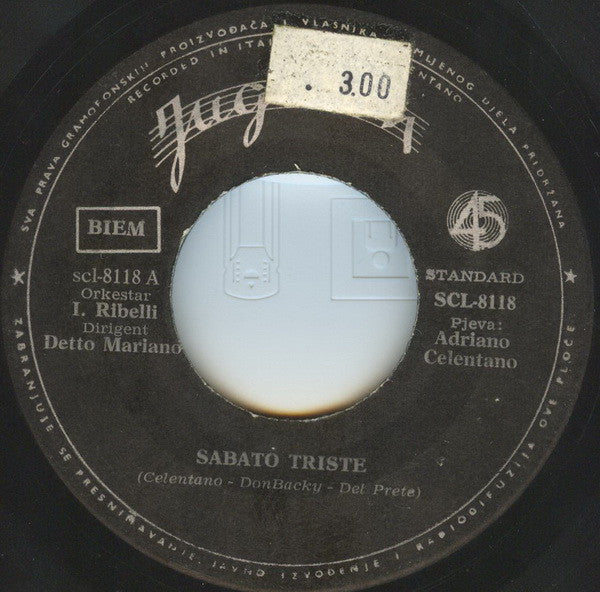 Adriano Celentano : Sabato Triste (7", Single)